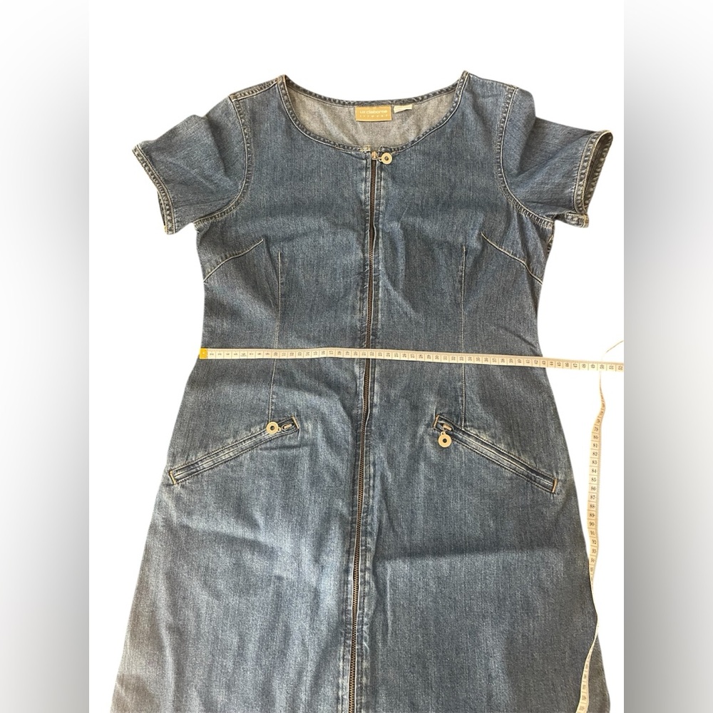 Liz Claiborne Blue Denim Zipper Dress - Picture 5 of 6